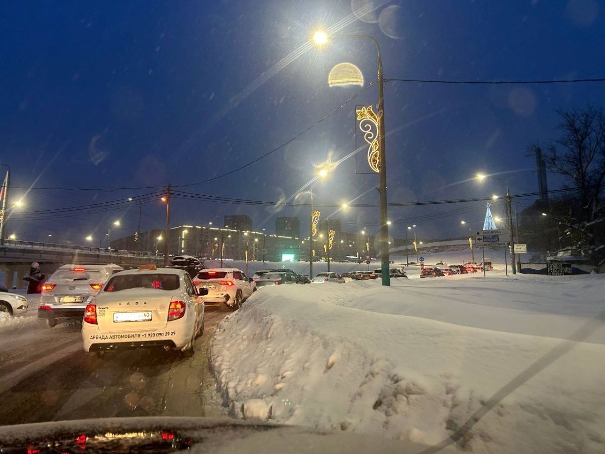 Въезд на Правый берег в Калуге затруднен