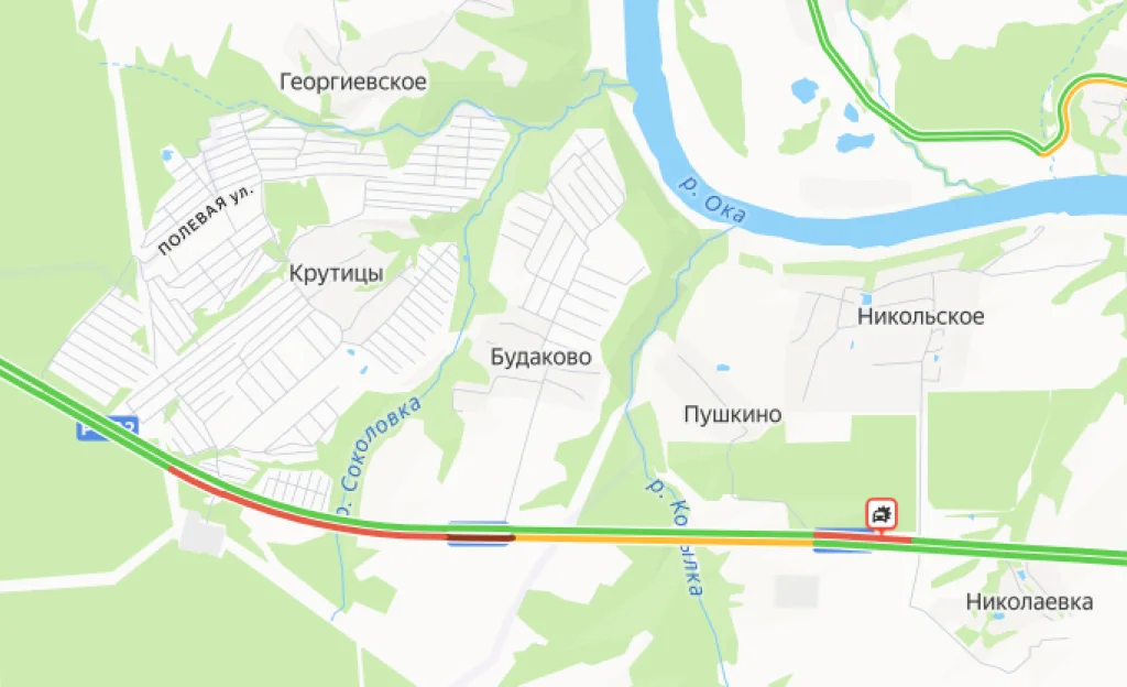 Дорога Калуга – Тула встала в пробке