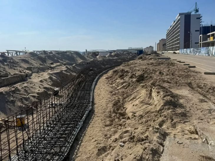 Набережную между Евпаторией и Саками строят с опережением графика