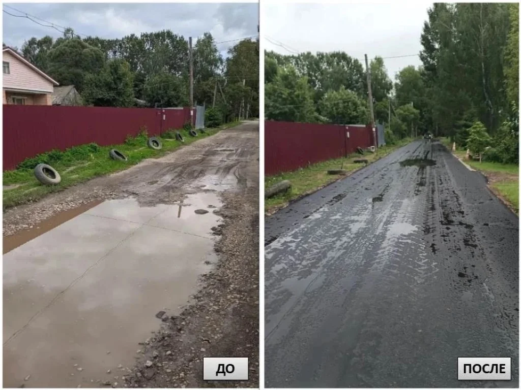 По инициативе жителей в Октябрьском обновили дорожное покрытие