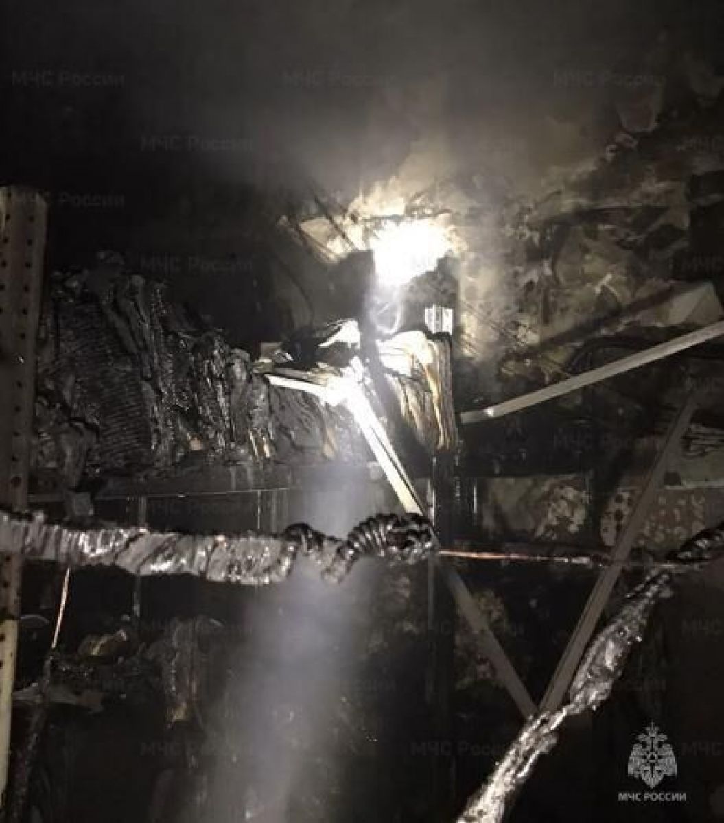 В Калуге сгорело отделение почты на Моторной