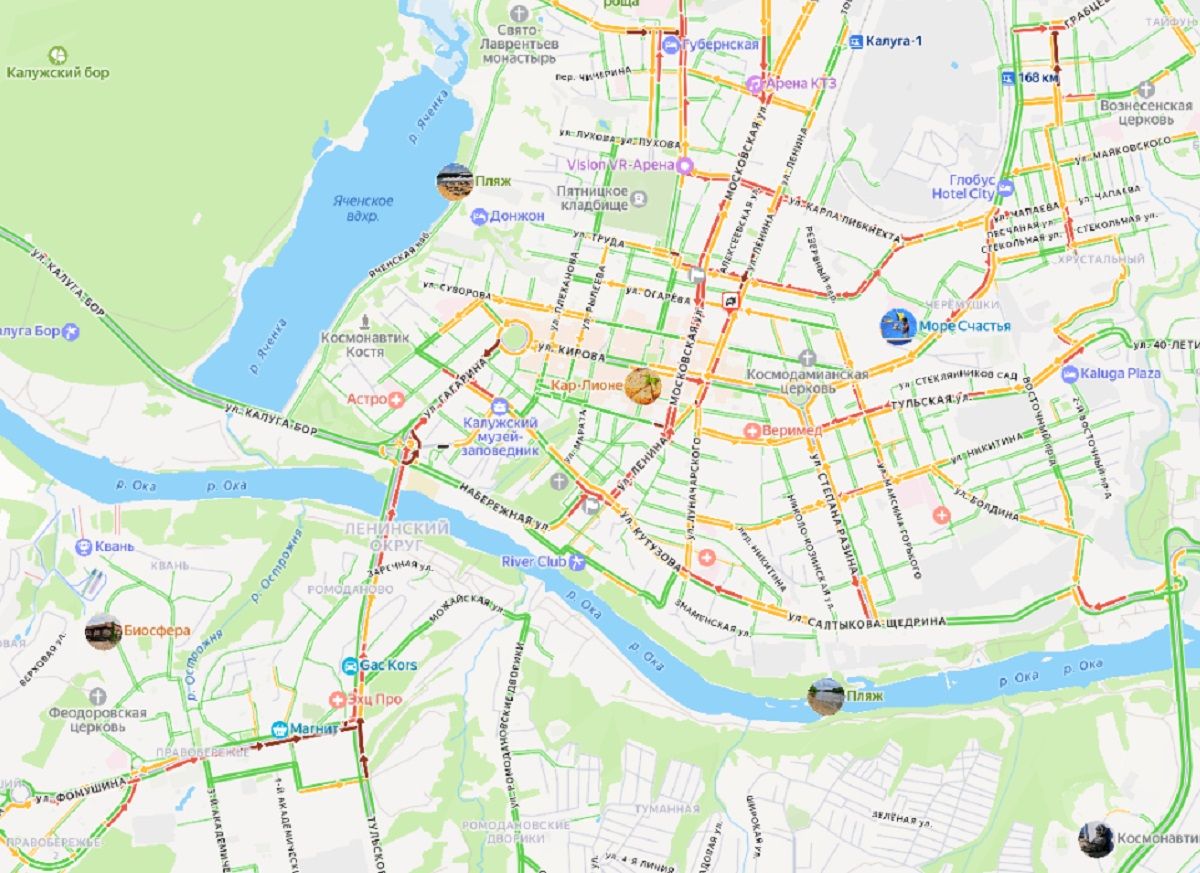 Калуга встала в пробках