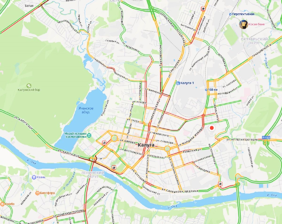 Калуга по традиции встала в пробках