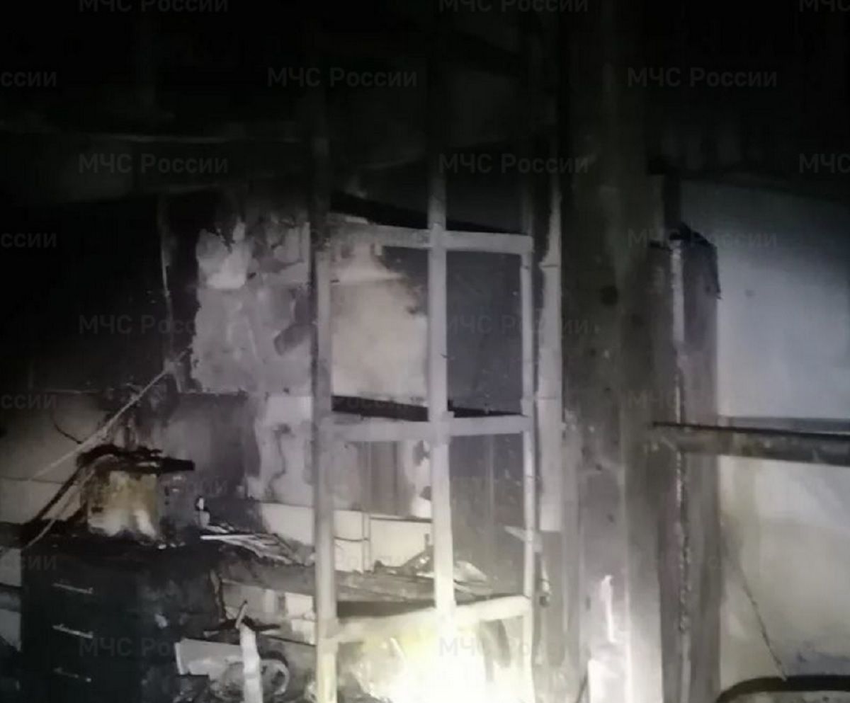 Рабочий цех сгорел в Тарусе