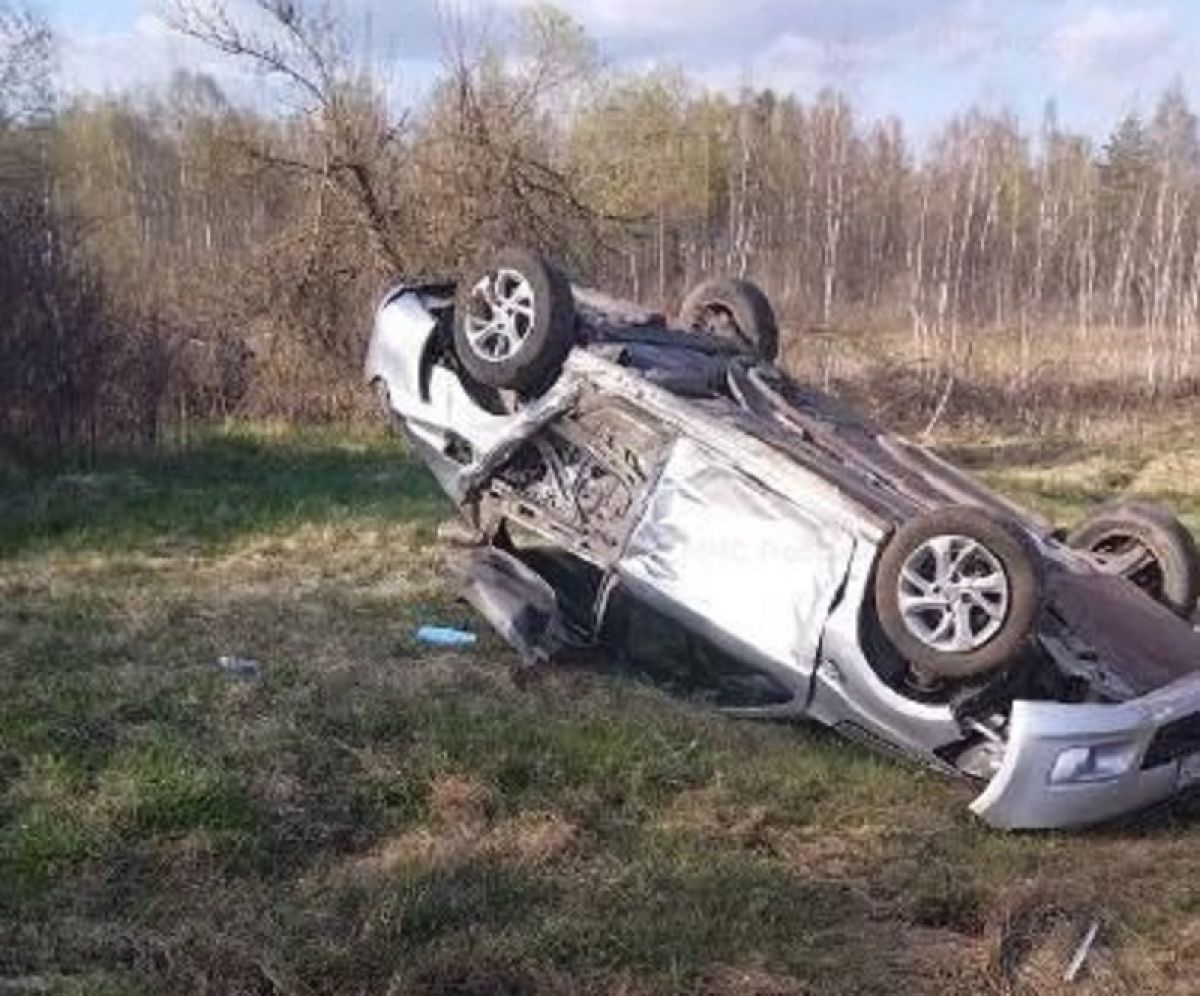 Два человека травмированы в вылетевшей в кювет машине на трассе в Калужской области