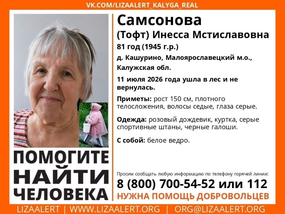 81-летнюю пенсионерку в калужских лесах ищут десять групп добровольцев