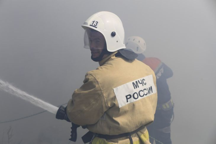 Утром на улице Ушинского в Симферополе горел бар
