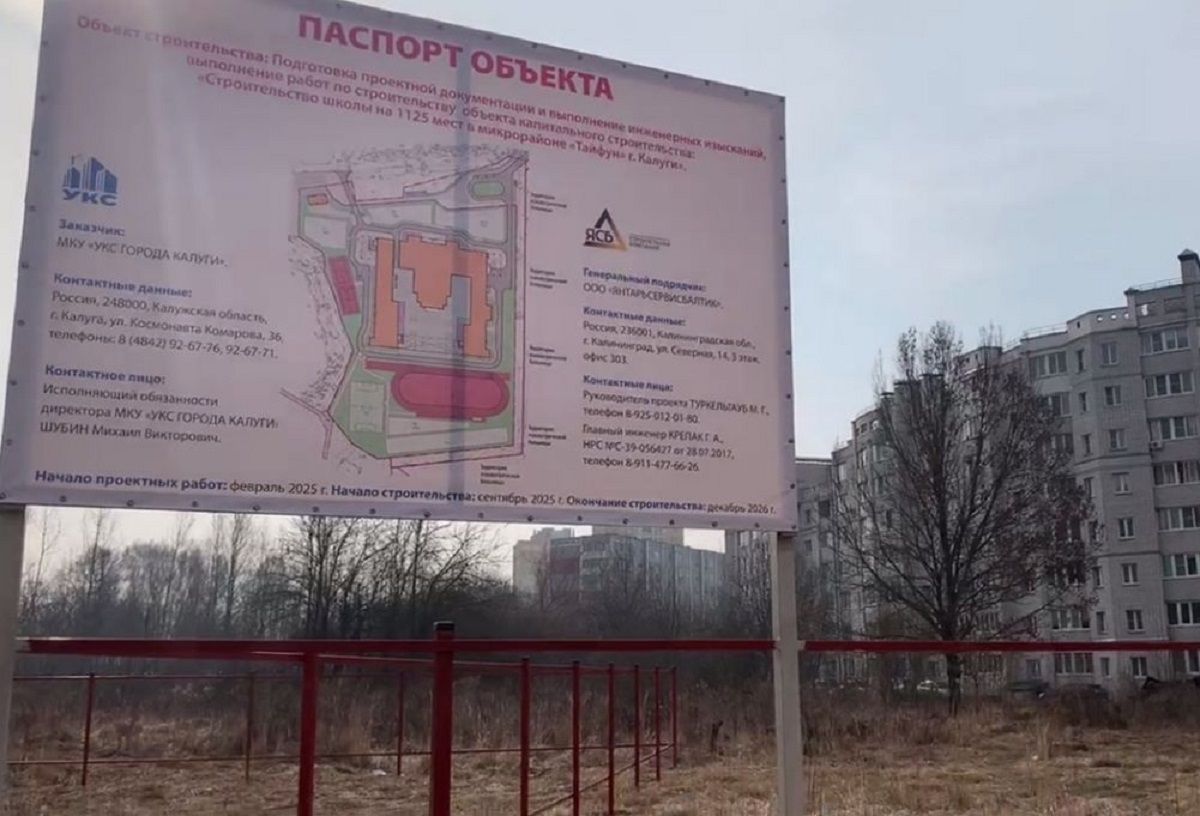 Жителей микрорайона Тайфун в Калуге напугала стрела крана на стройке школы