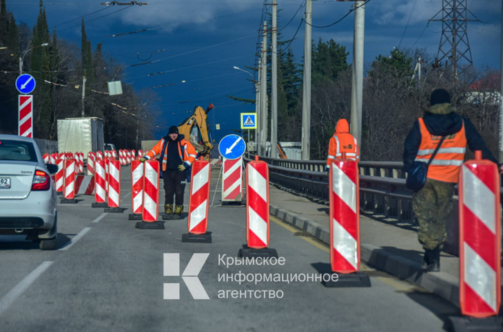 На участке Ялтинской трассы введено реверсивное движение